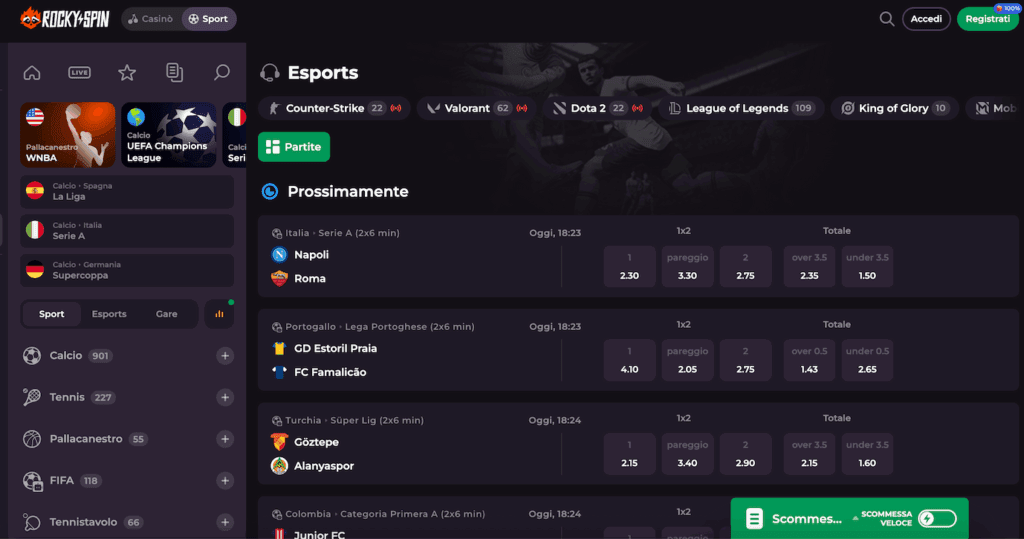 Scommesse sportive e e-sport