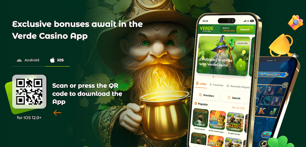 App ufficiali per Android e iOS Verde Casino
