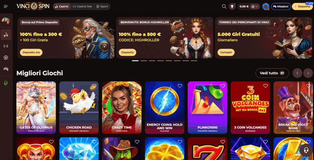 Vincispin Casinò Recensione