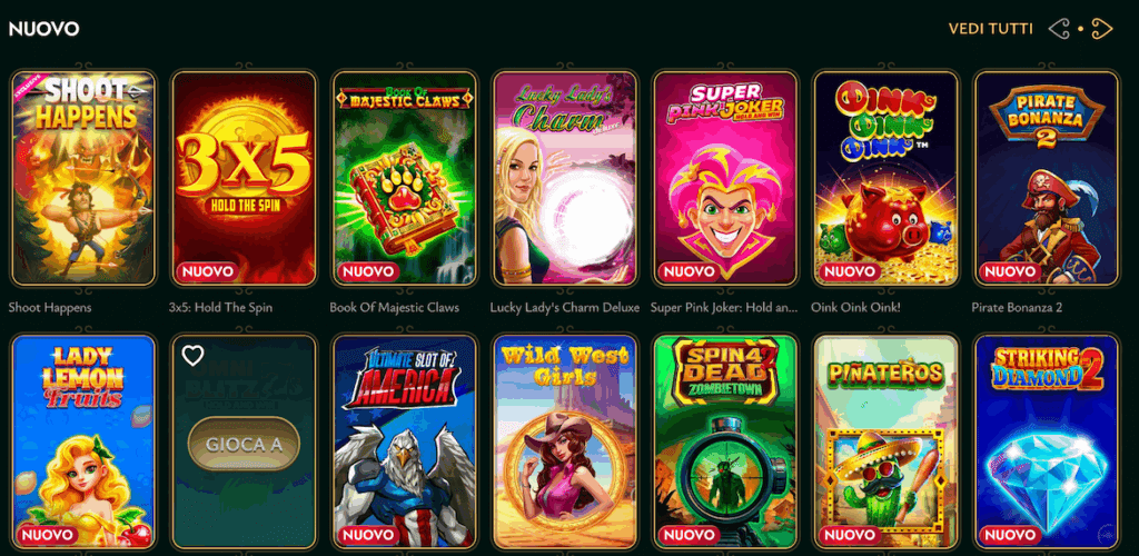 Nuovi giochi Cashed Casinò