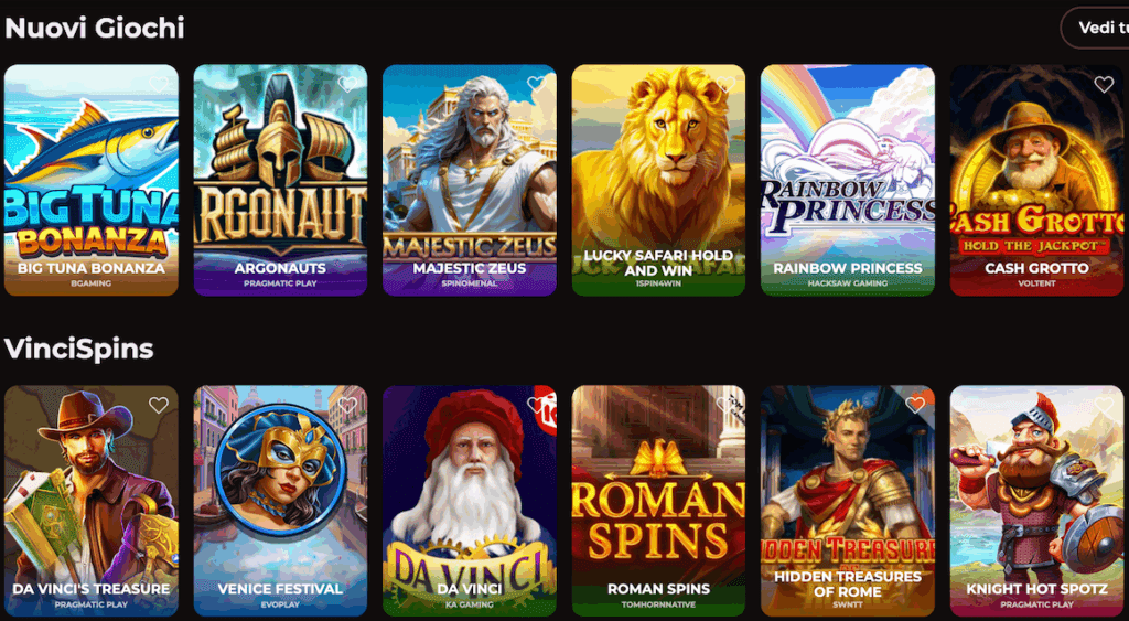Nuovi Giochi Vincispin Casino