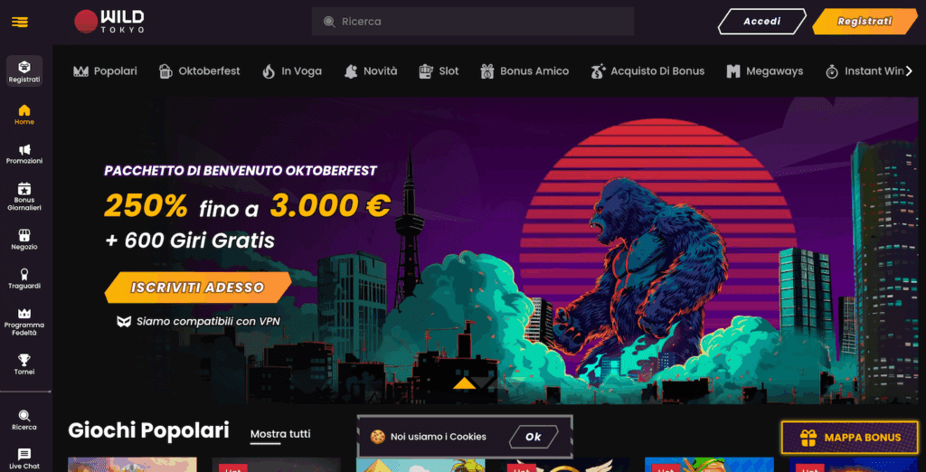 Wild Tokyo Casino site web