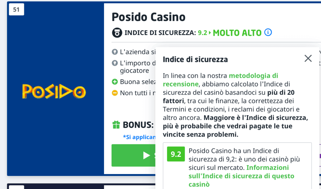 Leggi le recensioni dei giocatori e i punteggi dei portali - Posido